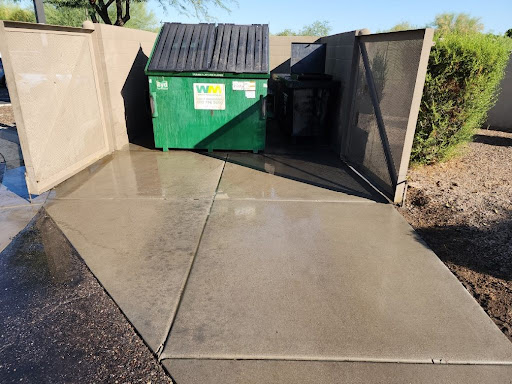 concrete dumpster pad